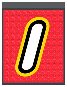 the letter o is made out of legos and has an oval shape on it