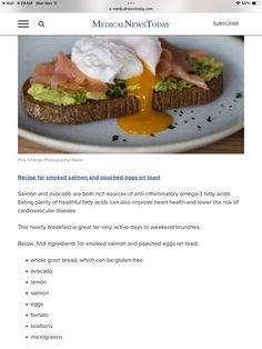 an image of a plate with eggs and avocado on it that reads medical news today