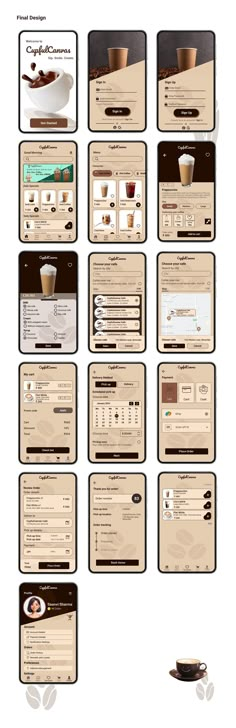 a bunch of different types of food and drink menus