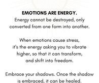 a poem written in black and white with the words emotions are energy, energy cannot be destroyed, only converted from one form into another