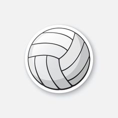 a white volleyball ball with black lines on it