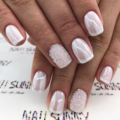 Top Newest Homecoming Nails Designs ★ See more: http://glaminati.com/homecoming-nails-designs/ French Pedicure, Wedding Manicure, Nagellack Trends, Smink Inspiration, Wedding Nails Design, Nail Art Wedding, Make Up Nails, Nails And Makeup, Homecoming Nails