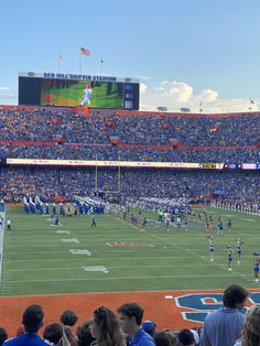 a football stadium filled with lots of people