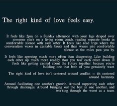 the right kind of love feels easy