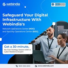 an ad for webinators with the caption safeguard your digital infrastructure with webbindia's