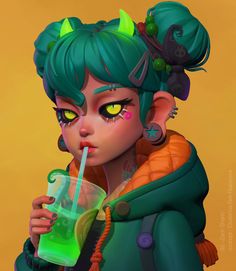 Arte Sketchbook, Character Modeling, 영감을 주는 캐릭터, Digital Art Girl, A Cartoon