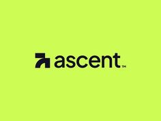 the ascent logo is shown on a lime green background with black letters that spell out ascend