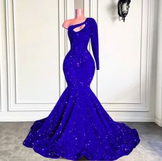 Item Details: Product Number : cg24875 Fabric：Sequin Sleeves：One Sleeve Back Style：Zipper Built-in Bra: Yes Royal Blue Sparkly Prom Dress, Blue Sparkly Prom Dresses, Long Sparkly Prom Dress, Sparkly Prom Dresses Long, Sparkly Prom Dress, Sparkly Prom Dresses, Prom Girl Dresses, Senior Prom Dresses, Royal Blue Prom Dresses