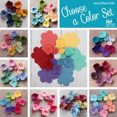 there are many different colors of paper flowers