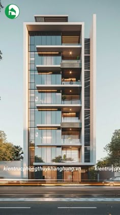 an apartment building is shown in this rendering