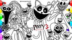 an image of some cartoon characters in black and white with the word pony on it