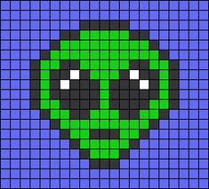 an image of a pixellated face in blue and green