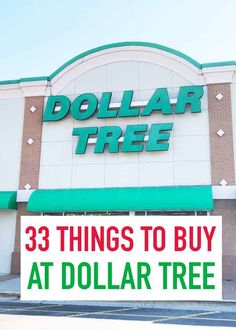 a dollar tree store with the words 33 things to buy at dollar tree