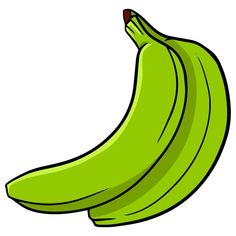 a bunch of green bananas sitting next to each other on top of a white background