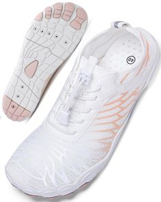 PRICES MAY VARY. Versatile Water Shoes for All Activities - Experience the perfect blend of functionality and style with our Water Shoes for Women. Designed for a variety of water and outdoor activities such as swimming, hiking, boating, and surfing, these shoes offer unmatched versatility. Whether you're exploring the beach, pool, or trail, our quick-dry swim shoes ensure comfort and protection for your feet. Barefoot Comfort and Breathability - Our barefoot shoes for women feature a lightweigh Slip-resistant Beach Sneakers For Summer, Lightweight White Sneakers For Summer, Non-slip Beach Sneakers, Non-slip Sneakers For The Beach, Breathable White Sneakers For Beach, Swim Shoes, Barefoot Shoes, Water Shoes, Beach Pool