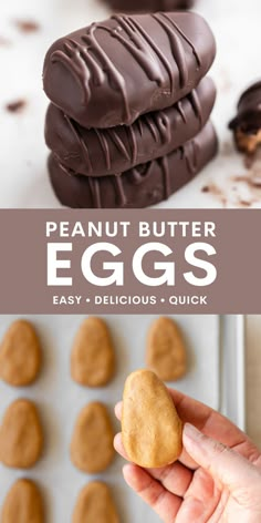 the peanut butter eggs are ready to be eaten