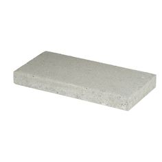 Solid cap concrete block. Lowe's 8-in W x 2-in H x 16-in L Concrete Block in Gray | 260401999 Gray Concrete Patio, Rectangle Patio, Paver Steps, Patio Blocks, Patio Stone, Grey Patio, Gray Concrete, Natural Playground, Concrete Pavers