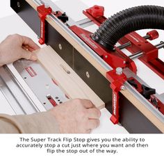 a man is working on a piece of wood with a table sawtoothing machine