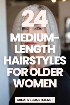 Click for More ➡️ | Save for Later ❤️  Find the top medium-length hairstyles for older women in 2024! From stylish shags to classic lobs, these gorgeous haircuts will inspire your next change. Whether you’re embracing your natural gray or adding a new color, these styles offer elegance and flair for older women.  #Hairstyles2024 #MediumLengthHair #OlderWomen #HaircutInspiration #GrayHair #ShagHaircut #BobCut #HairTrends2024 Older Women Hairstyles Medium Over 60 Shoulder Length, Medium Length Grey Hair Styles Over 50, Hair Styles For White Hair, Ladies Haircut Styles 2024, Hairstyle For Women Over 60 Medium, Shoulder Length Hair Over 60 Older Women, Medium Length Haircut Long Face, Haïr Style For Medium Length Hair, Older Woman Hairstyle