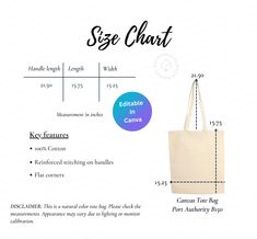 This is a tote bag mockup or canvas tote size chart for Printify's  Port Authority B150 natural tote bag.  This natural canvas tote bag size chart is editable in Canva. You can change the type and size of the bag by adding your own picture and information. Sign up for free monthly freebies! Scan the code :) or go here https://deft-builder-4403.ck.page/787184d65e This digital download includes: ✔  A canva free version link to the  tote bag size chart template will be in the pdf ✔1 page template ✔ 1 JPG ✔Size 2700 by 2500 px ⚠️I'M NOT RESPONSIBLE FOR ANY PROBLEMS YOU MAY HAVE DUE TO LACK OF CANVA/DESIGN KNOWLEDGE. You can customize this template in a few simple steps with Canva to match your brand.  You need to create a free canva account. 🌞🌞This link will take you directly to the pouch mo Tote Bag Size Chart, Bag Size Chart, Size Chart Template, Tote Bag Mockup, Tote Bag Size, Photo Bag, Chart Template, Bag Mockup, Styled Stock Photos