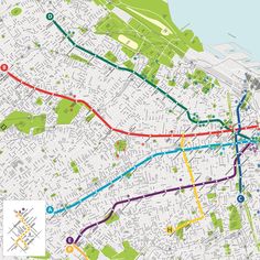 a map showing the subway lines in new york's upper east side and lower manhattan