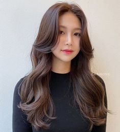 Curls For Long Hair, Long Hair With Bangs, Long Layered Hair, Hair Inspo Color