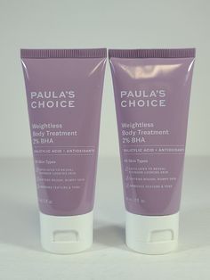 2x Paula's Choice Weightless Body Treatment 2% BHA Exfoliate Texture Tone 2oz ************* *Please Note* Due to Having Multiple Quantities You May or May Not Receive Exact Unit Pictured. You Can Expect Item To Be In Similar Condition. All of our items are new, unused and guarantee 100% unless stated otherwise. Please inspect every picture and feel free to contact us if you have any questions. All orders are shipped Monday to Friday via USPS, FedEx or UPS. We only ship to confirmed Paypal address. Please confirm that all of your payment and billing information is correct before finalizing your purchase. Item transit time is provided by the carrier and excludes weekends and holidays. Transit time may vary, particularly during the holiday season. This is out of our control. If you have not r Paula's Choice, Paulas Choice, Body Treatments, Beauty Skin, The Holiday, Ups, Health And Beauty, Holiday Season, Skin Care