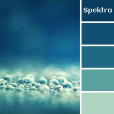 blue and green color scheme with water droplets on the bottom, in shades of teal