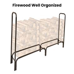 the firewood well organized rack is shown