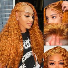 PRICES MAY VARY. 💟【Ginger Curly Human Hair Wig Material】: Ginger Orange Curly Lace Front Wig Human Hair Product Uses 100% Unprocessed Brazilian Virgin Human Hair, Be Cut From Young Girl Donors Directly, Very Soft, Silky Smooth, Little Shedding, No Tangles, Comfortable To The Skin, Natural, Fashion, Make You More Charming. 💟[Ginger Deep Wave Wig]: Very Natural Hairline, Does Not Irritate The Scalp, No Glue Pulling Sensation, Not Stuffy To Wear, Breathable And Durable Lace Material Makes It More