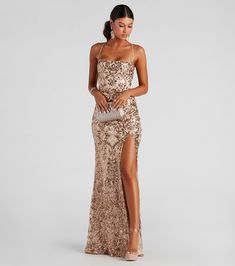 Kinsley Formal Sequin Mermaid Dress &vert; Windsor Embroidery Scroll, Sequin Mermaid Dress, Scroll Pattern, Sequin Embroidery, Sequin Maxi Dress, Admin Panel, Sequin Maxi, Floor Length Skirt, Mermaid Silhouette