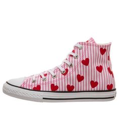 (KIDS) Converse Ctas Hi Pink 663993C (SNKR/Stripe/Big Kid) Pink Canvas, Kids Converse, Big Kid, Stylish Sneakers, Converse High Top Sneaker, Converse Chuck Taylor High Top Sneaker, Canvas Shoes, Big Kids, Perfect Pair