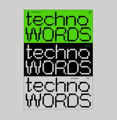 three different types of words are shown in green and black, with the words tech word below them