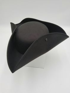 Unisex Adult Tri-corner Tricorn Pirate Hat Black Brown Black/gold Choose Your Hat Cosplay Halloween Costume Accessory Prop - Etsy Pirate Hat With Curved Brim For Costume, Black Wide Brim Costume Hat For Cosplay, Black Brimmed Top Hat For Cosplay, Black Pirate Costume Hat With Curved Brim, Pirate-style Brimmed Costume Hat, Black Felt Hat For Halloween Costume, Black Costume Accessories With Curved Brim For Costume Party, Adjustable Black Top Hat For Cosplay, Black Wide Brim Top Hat For Costume Party