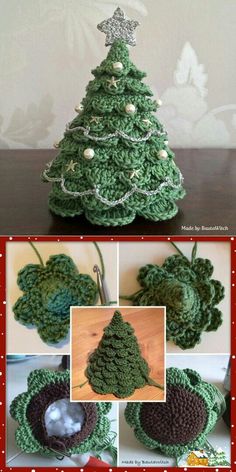 the crocheted christmas tree is ready to be made