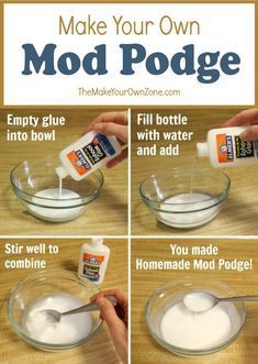 how to make your own mod podge from the maker'sourpzone com