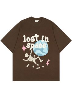 DESCRIPTION Our new Harajuku Style "Lost In Space" Oversized Tee is sure to strike the attention of anybody! With an eye-catching graphic on the front, this is the perfect tee to make a statement with your streetwear fit! Get yours now! DETAILS All our shirts are made with 100% organic cotton. Large graphic made by Jap Punk Tshirt, Space Tee, Harajuku Punk, Hip Hop Print, Gothic Men, Mens Fashion Simple, Skeleton Shirt, Streetwear Tops, Lost In Space