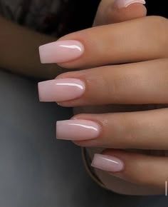 Acrylic Nails Nude, Natural Acrylic Nails, Beige Nails, Simple Acrylic Nails, Short Square Acrylic Nails, Acrylic Nails Coffin Short