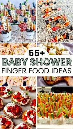 baby shower finger food ideas with the title overlay