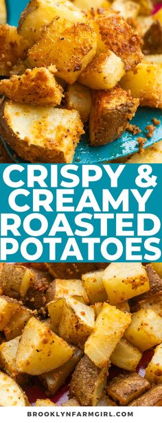 crispy and creamy roasted potatoes are the perfect side dish for any meal or appetizer