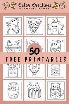 the 50 free printables for coloring books