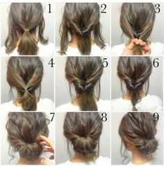 Fesyen Rambut Pendek, Step By Step Hairstyles, Peinados Recogidos, Bun Hairstyle, Peinados Fáciles Para Cabello Corto, Work Hairstyles, Low Bun