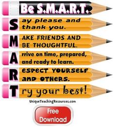 pencils with the words be smart written on them