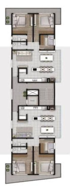 the floor plan for a three story apartment