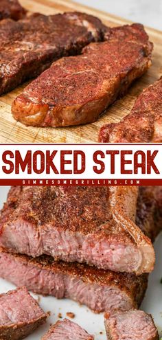 Learn how to smoke a steak so it's juicy, tender and full of flavor! This easy Smoke Steak is perfect for an easy dinner or party! Crock Pot Recipes Pasta, Smoked Roast Beef, Smoked Roast, Smoked Steak, Smoker Cooking Recipes, Brisket Smoked, Pit Boss Smoker