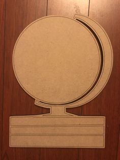 a wooden door with a paper cut out of it