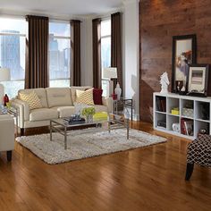 the living room is clean and ready for us to use in its new owner's home