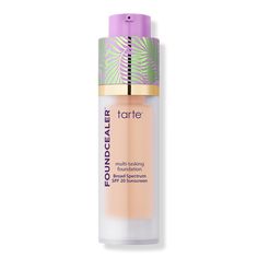 22B Light Beige Babassu Foundcealer Dewy Foundation SPF 20 - Tarte | Ulta Beauty Light Weight Foundation, Dewy Foundation, Too Faced Foundation, Vegan Skincare, Multi Tasking, Ulta Beauty, Light Beige, Makeup Ideas, Sunscreen