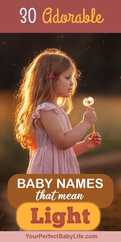 Uncover names that mean light, from traditional to modern, for your little ray of sunshine. Elegant Names, Biblical Names