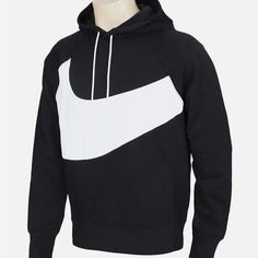 Nike Sportswear Big Swoosh Tech Fleece Hoodie Black And White In Color It Warm And Cozy And Too Cute! It’s Brand New It Can Be Worn By A Man And A Woman In My Opinionit’s A Size Medium But It Will Fit A Size Large As Well . Thanks! Nike Functional Fleece Hoodie, Nike Fleece Hoodie For Gym, Nike Hoodie With Adjustable Hood For Gym, Nike Sports Sweatshirt With Adjustable Hood, Nike Fleece Moisture-wicking Hoodie, Nike Gym Hoodie, Nike Sporty Hooded Sweatshirt, Nike Sports Sweats With Drawstring Hood, Nike Sweats With Drawstring Hood For Sports